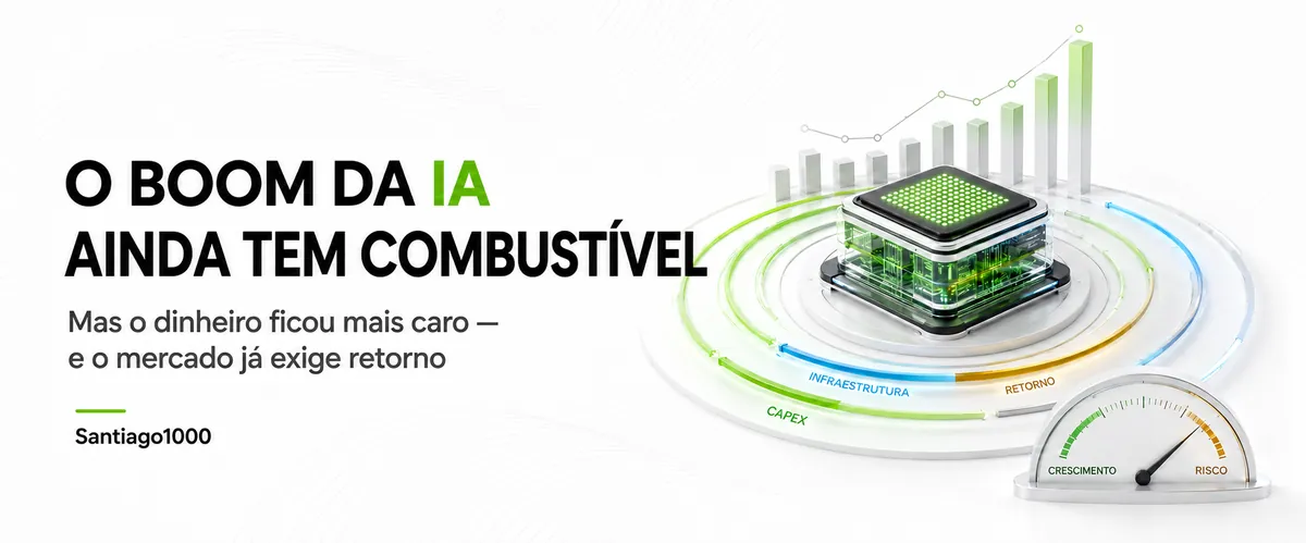 O boom da IA ainda tem combustível — capex, infraestrutura e retorno